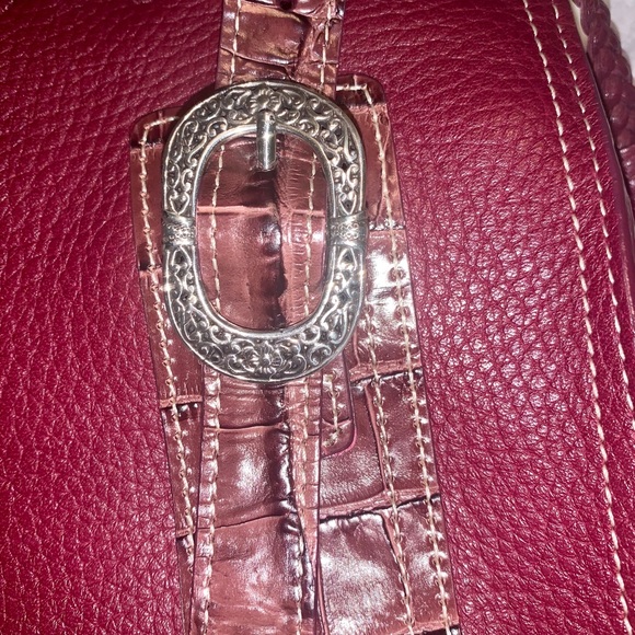 Wine color leather Brighton Handbag - Picture 4 of 8